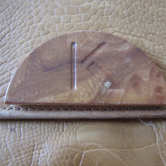 Vintage 1980’s Krizia Tan Leather Shoulder Bag Designer - Picture 3 of 12